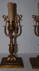 Gorgeous Pair Bronze 1 - Light Wall Sconces Or Table Lamp With Swan Detail Chandeliers, Fixtures, Sconces photo 1
