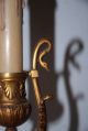 Gorgeous Pair Bronze 1 - Light Wall Sconces Or Table Lamp With Swan Detail Chandeliers, Fixtures, Sconces photo 4