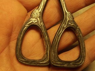 Early 1900 Art Nouveau Antique Sugar Nippers Tongs Europe photo