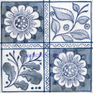 Lovely William Morris Longden Blue Flower Foliage Design Wooden Quality Coaster photo