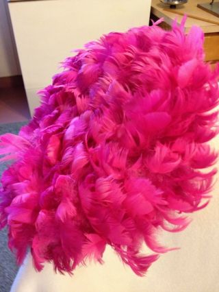 Vintage 60s Avant Garde Full Feather Abstract Romantic Couture Netted Wig Hat photo