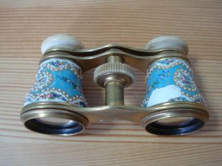 Antique Victorian Opera Glasses Or Binoculars.  French W/ Mother Of Pearl photo