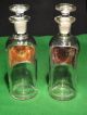 2 Old Chemist Bottles With Tops & Recessed Glass Labels Science & Medicine (Pre-1930) photo 1