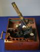 19thcentury All Brass Microscope By J.  Swift & Son Case& Box Of Slides Other photo 1