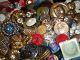Estate Huge 6 Lbs Buttons Lots Vintage Rhinestone New Glass Antique Czech Sewing Buttons photo 2