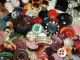 Estate Huge 6 Lbs Buttons Lots Vintage Rhinestone New Glass Antique Czech Sewing Buttons photo 7