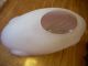 Art Deco Large Satin Lilac Shaded Oval Glass Vase Centre Piece Art Deco photo 2