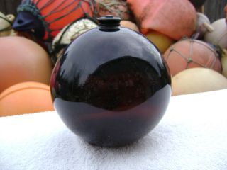 6 Inch Tall Northwest Glass Company Glass Float Amber Ball (317) photo
