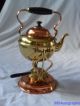 Rare Antique Victorian Era Patent Date Jan 12 1892 Complete Tea Pot Brass Copper Victorian photo 4