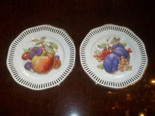 2 Winterling Bavaria Germany Fruit Plates With Reticulated Rims photo