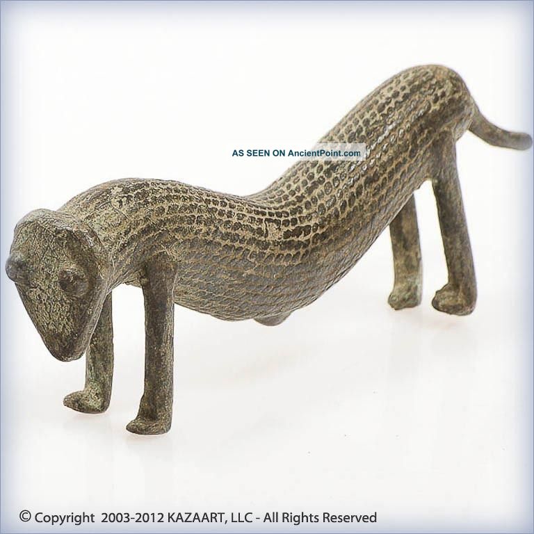 Large Impressive Lobi Bronze Figure Statue Of A Chameleon Burkina Faso Africa Sculptures & Statues photo