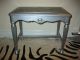 Vintage Metallic Silver Cane Bench French Provincial Stool Hollywood Glam Post-1950 photo 1