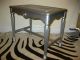 Vintage Metallic Silver Cane Bench French Provincial Stool Hollywood Glam Post-1950 photo 6