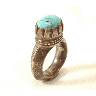 Antique Islamic Timurid Silver Ring 14th C photo