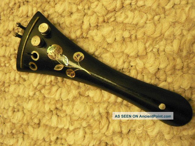 Vintage Tailpiece With Mother Of Pearl Inlaid For 4/4 Violin $9 Nr String photo