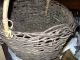 Old Xlarge Handwoven Wood Apple Or Fruit Basket Primitives photo 5