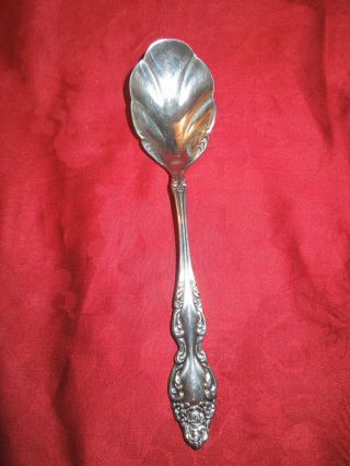 1967 Baroque Rose Silver Plated 1881 Rogers Oneida Ltd Sugar Spoon photo