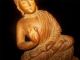 Antique Chinese Carved Wood Figure Kwan Yin Buddha Statue On A Lotus Flower Buddha photo 5