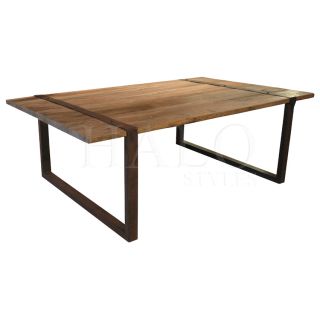Elm & Iron Coffee Cocktail Table Industrial Mercantile Style Factory Beige New photo