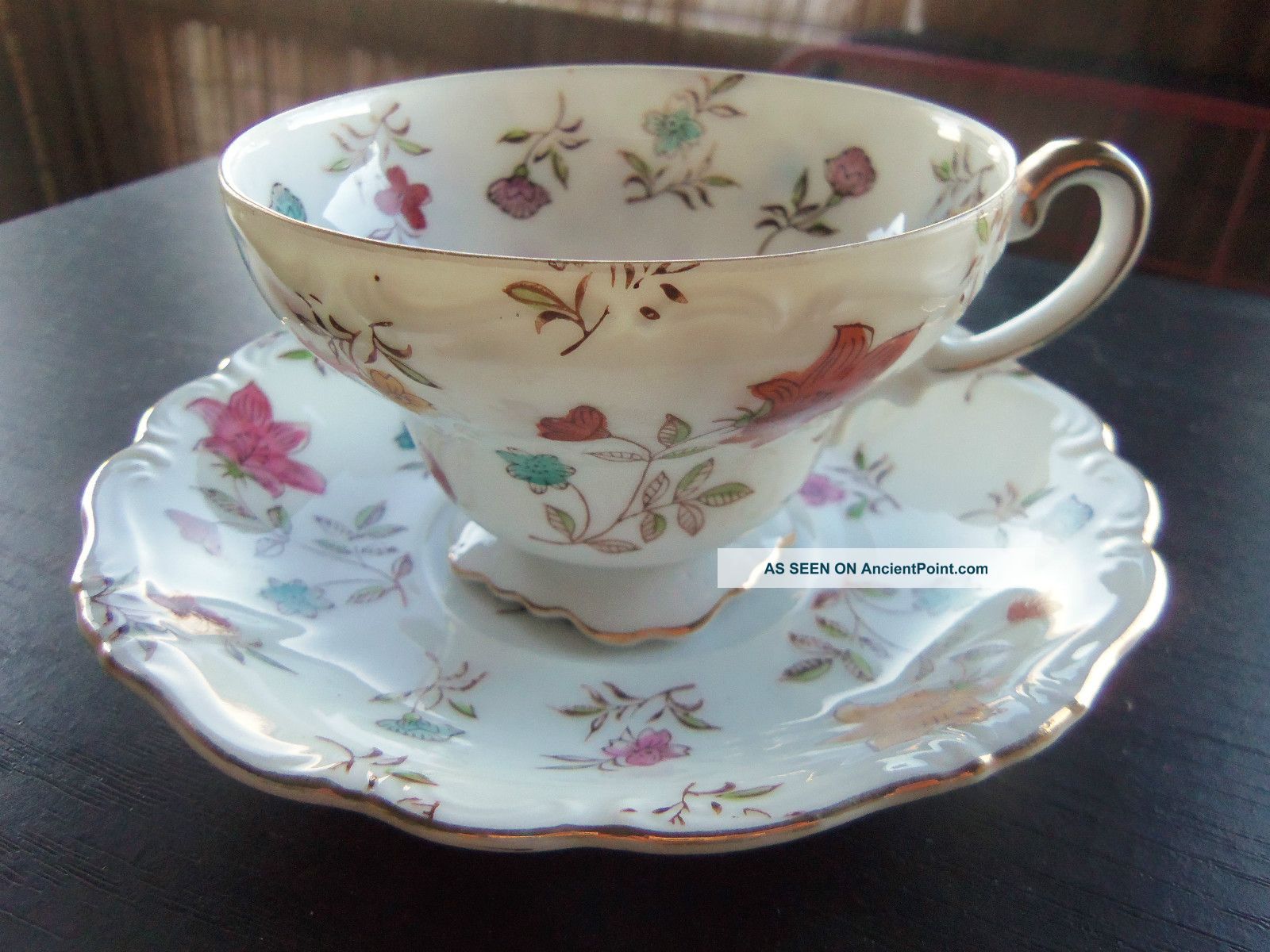 Norcrest China  Cups Saucer Cup Japan & Fine tea  vintage Tea  Flower Vintage brands cup