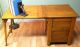 Antique Tiger Oak Desk/sewing Table W/drawers & Collapsale Top Really 1900-1950 photo 6