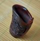 Chinese Old Antique Ox Horn Carved Dragon Jiao Cup Other photo 1