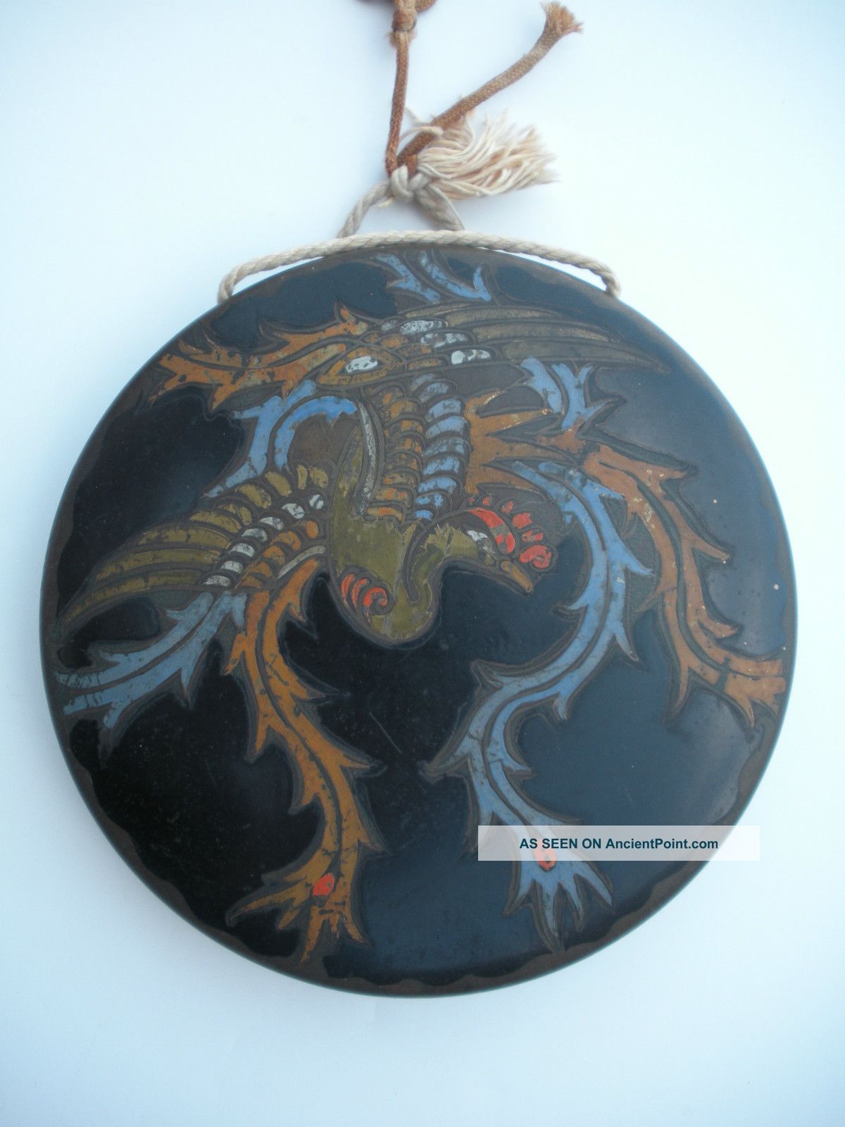 Rare Circa 1900 Small Japanese Shinto Firebird Phoenix Gong Other photo