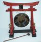 Rare Circa 1900 Small Japanese Shinto Firebird Phoenix Gong Other photo 2