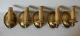 Matching Set Of 5 Brass Wall Sconces W/ Electric Candle Sockets Art Deco Nouveau Chandeliers, Fixtures, Sconces photo 3