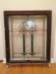 Antique Leaded Stained Glass Window From Chicago Lincoln Park Neighborhood 1900-1940 photo 1