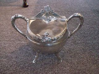 Double Sided Silverplated Sugar/tea/jam/sauce/condiment Bowl 7 1/2 
