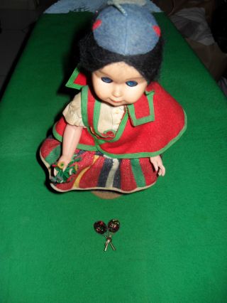 Various Objects 1930 Madeira Portugal Doll Celluloid - Metal Racquets Brooch photo
