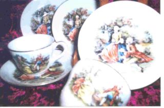 Vintage S.  K.  G.  Occupied Japan Miniature Cups & Saucers photo