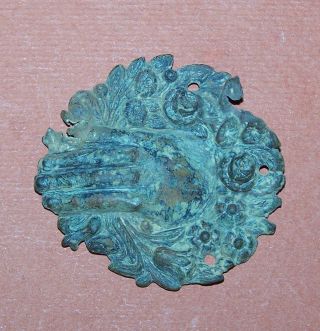 Perfect Medieval Cooper Or Bronze Plate - Metal Detecting Find photo
