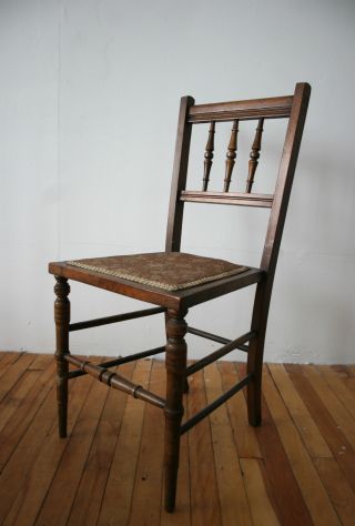Antique Victorian Bedroom Chair Mahogany Fine Quality photo