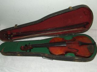 Antique 1917 Handmade American Paganini Violin W/case; Terence O ' Loughlin Boston photo