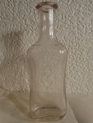Late 1800 ' S Patent Medicine Glass Bottle Applied Top Cork Stopper Antique photo
