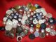 88 Buttons Lots Vintage Rhinestone New Glass Antique Czech Picture Victorian Buttons photo 2
