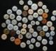60 Antique Vintage Shabby China Buttons Ringer Inkwel Quilt Craft 7/16 