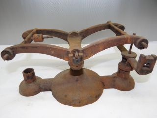 Antique Old Metal Iron Unbranded Merchants Weight Measurement Scale Base Parts photo