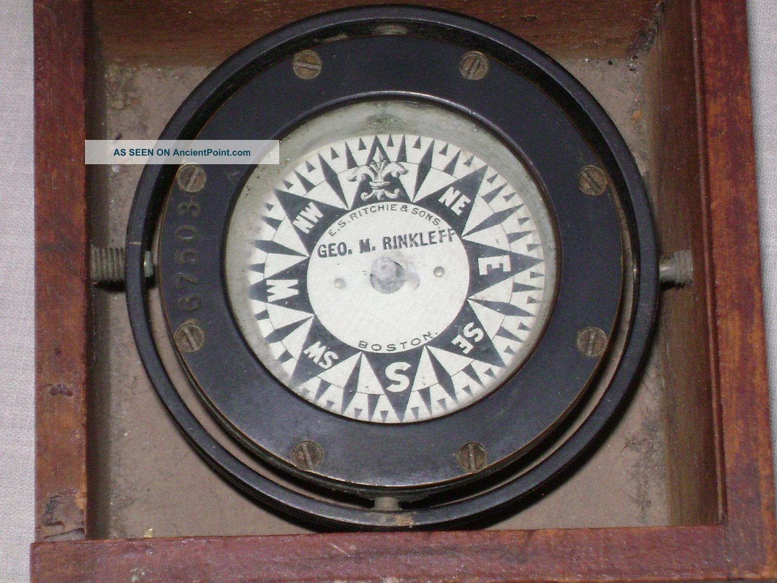 Antique Ritchie & Sons Compass Boston 3 
