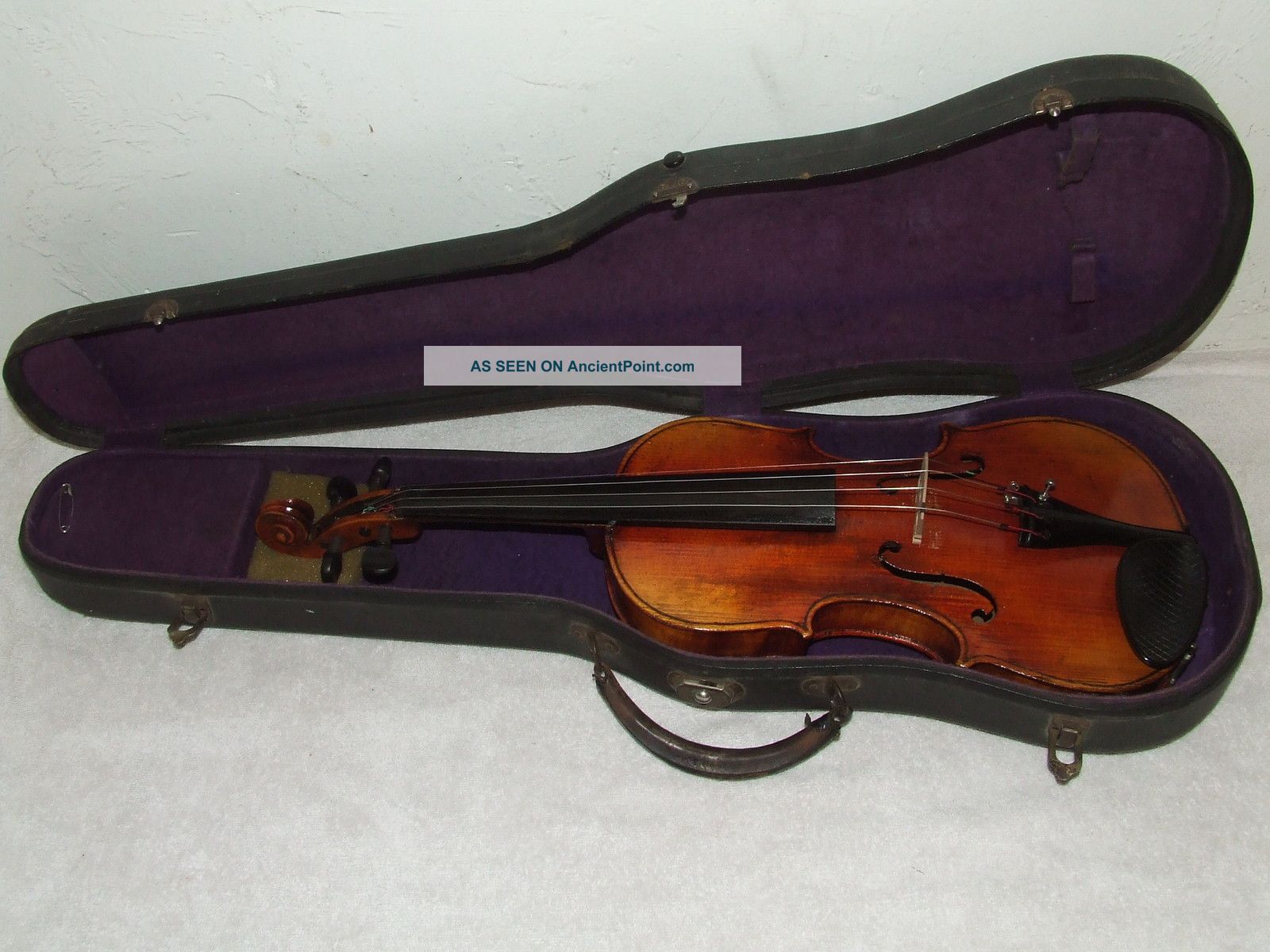 Antique 19th Century Handmade German Violin With Case; Germany String photo