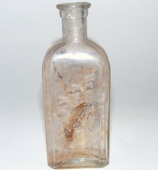 Antique Vintage Embossed Drug Bottle Rees C.  Roberts Apothecary Ambler Pa Wt Co. photo