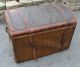 Rare Antique French Goyard Leather,  Brass,  Wood & Wicker Domed Trunk 1800-1899 photo 9