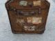 Rare Antique French Goyard Leather,  Brass,  Wood & Wicker Domed Trunk 1800-1899 photo 8