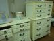 White Fine Furniture Queen Bedroom Set 6 Piece Set Yellow Trim Quality Real Wood Post-1950 photo 1