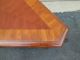50949 Ethan Allen Banded Mahogany Corner Lamp Table Stand Post-1950 photo 3