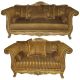 Gorgeous&elegant Brantley Chenille Damask Carved Sofa,  94  Long. Post-1950 photo 3