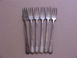 Cocktail Forks International Court Silverplate Matching Set Of Six photo