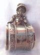 Charming Victorian Antique Kate Greenaway Girl Figural Silverplate Napkin Ring Napkin Rings & Clips photo 4